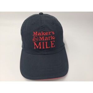 Vintage Makers Mark Mile 2003 Strapback Adjustable Hat Cap Bourbon Whiskey Black